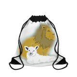 Lion and the Lamb Drawstring Bag